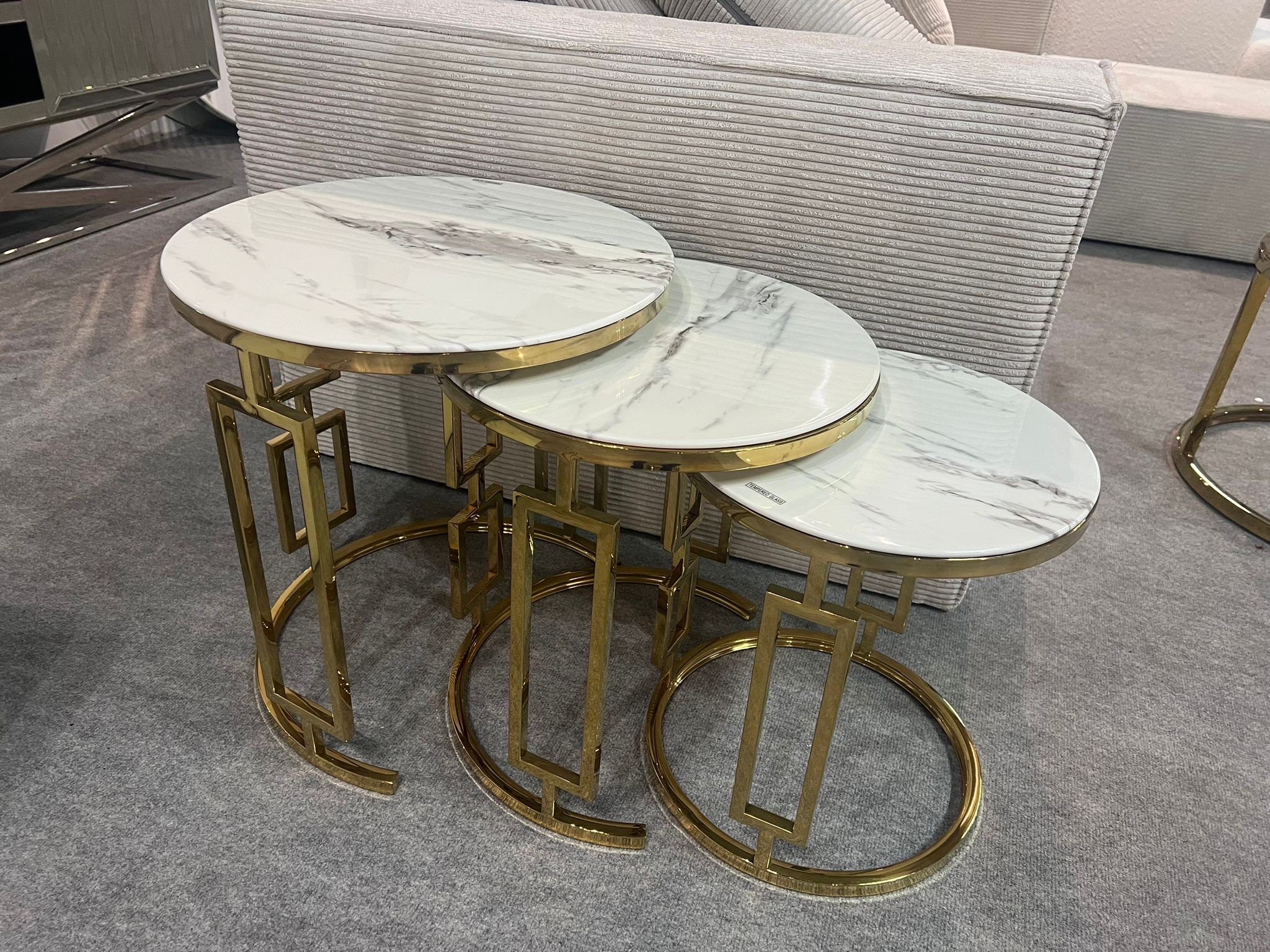 GUERIDON GIGOGNE HEXAGONA GOLD TRANSPARENT